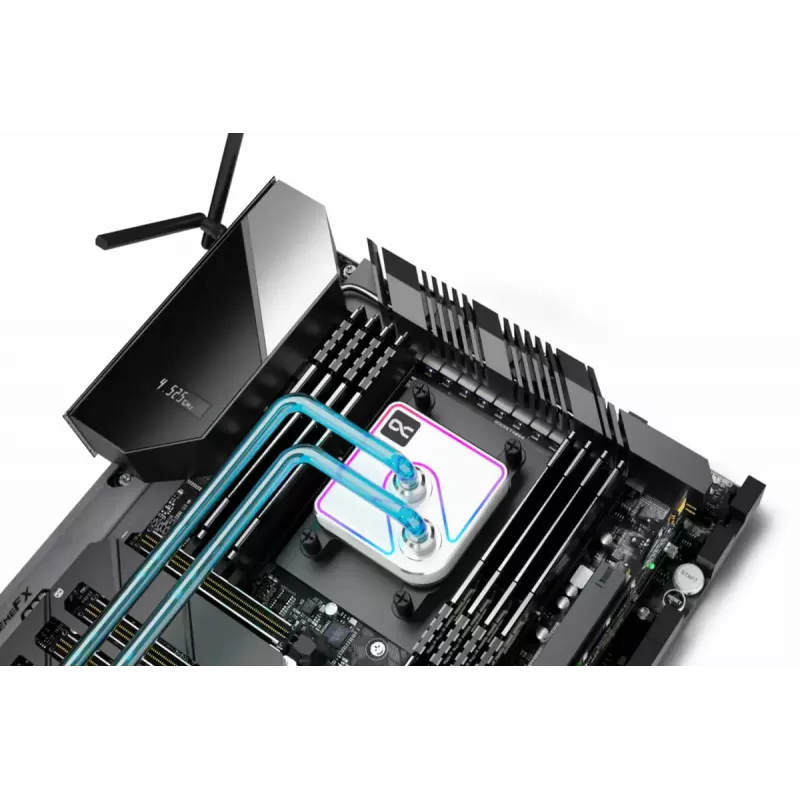 Vandens blokas Alphacool Core 1 Aurora Brass Copper Nickel Transparent White 72mm