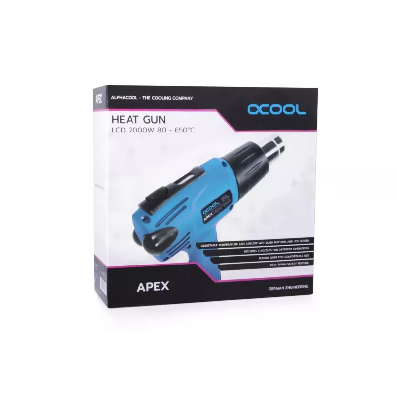 Šilumos pistoletas Alphacool 10178 650 °C 2000 W Juodas Mėlynas
