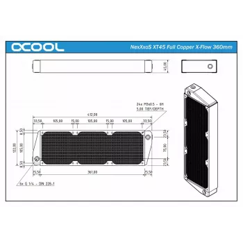 Radiatorius vandens aušinimui Alphacool NexXxoS XT45 1011662