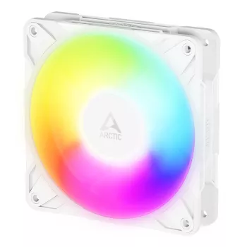 ARCTIC Freezer P12 Pro Reverse A-RGB (Baltas) - 3 vnt. rinkinys - 120 mm A-RGB PWM ventiliatorius su kabelių skirstytuvu