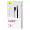 USB-C į USB-C laidas Baseus Tungsten Gold 240W 3m (juodas)