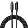USB-C į USB-C laidas Baseus Tungsten Gold 240W 3m (juodas)