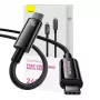 USB-C į USB-C laidas Baseus Tungsten Gold 240W 3m (juodas)