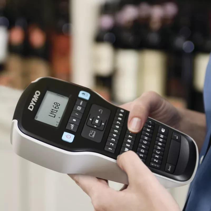 DYMO LabelManager 160 etikečių spausdintuvas su 3 D1 juostos ritinėliais | Nešiojamas etikečių spausdintuvas | QWERTY klaviatūra | Biurui ir namams