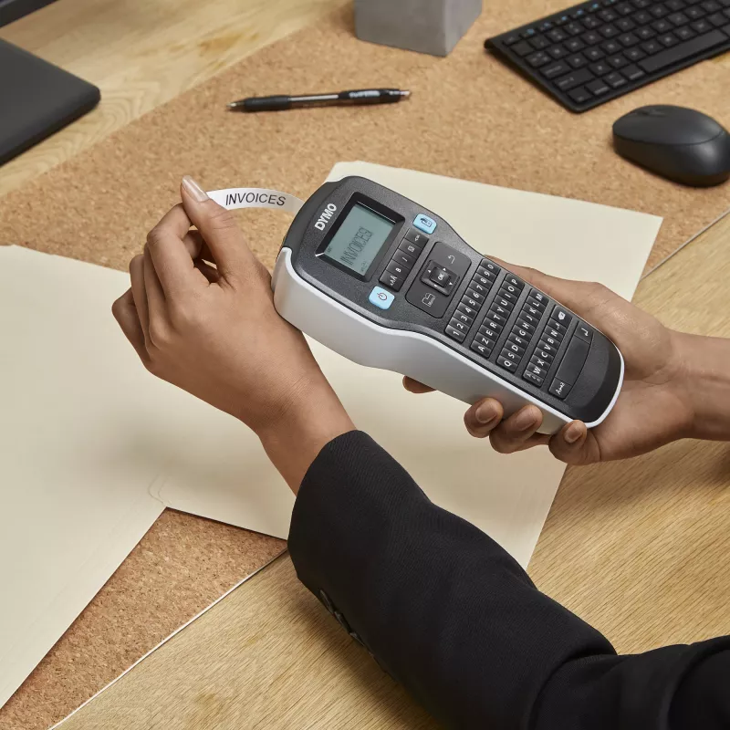 DYMO LabelManager 160 etikečių spausdintuvas su 3 D1 juostos ritinėliais | Nešiojamas etikečių spausdintuvas | QWERTY klaviatūra | Biurui ir namams