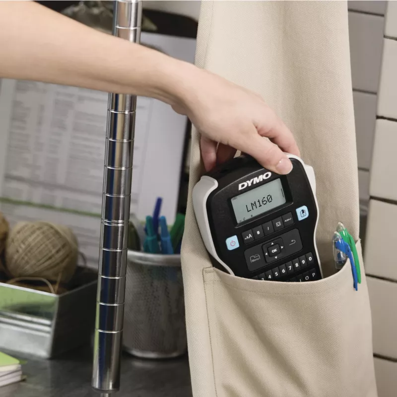 DYMO LabelManager 160 etikečių spausdintuvas su 3 D1 juostos ritinėliais | Nešiojamas etikečių spausdintuvas | QWERTY klaviatūra | Biurui ir namams