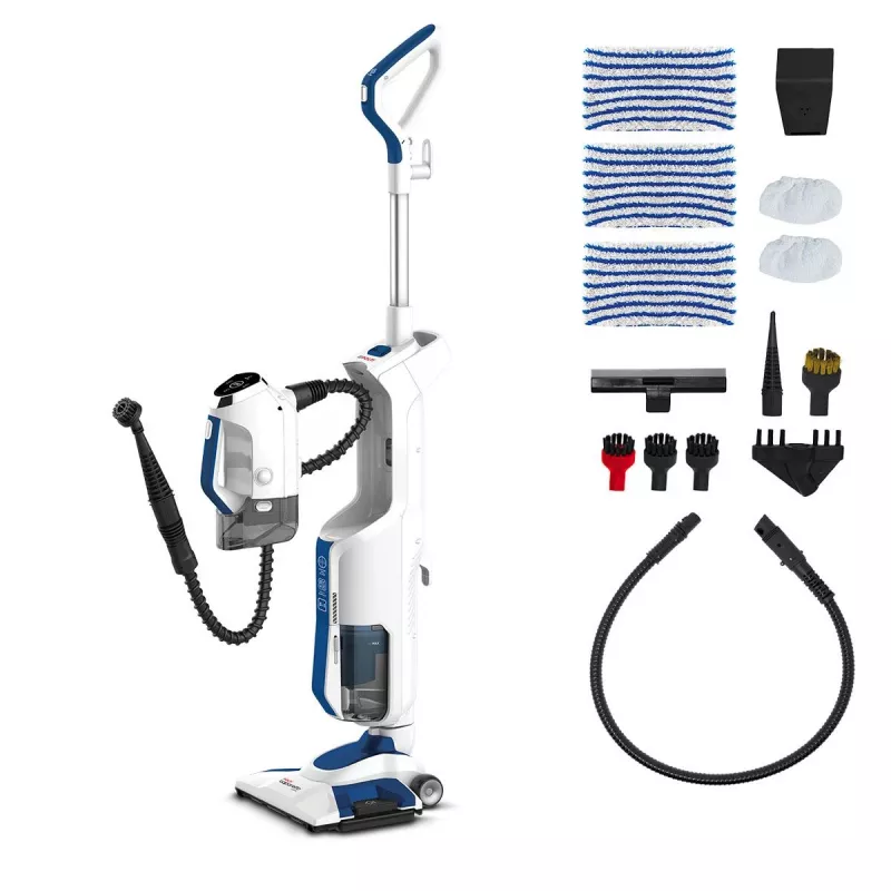 Polti Vaporetto 3 Clean vertikalus dulkių siurblys AC šlapiam ir sausam valymui, be maišelio, 0,5 l, 1700 W, mėlynas, baltas