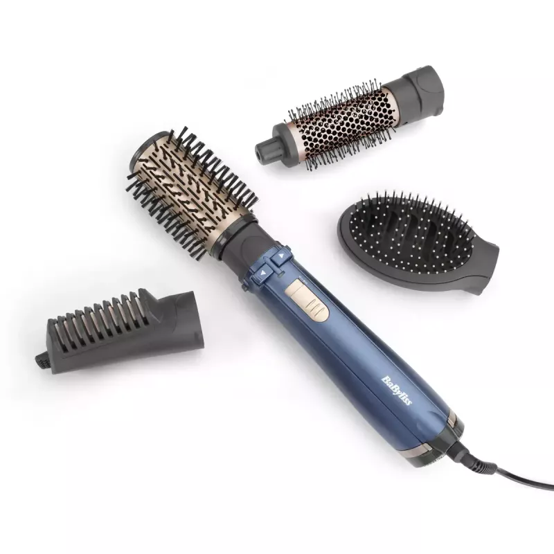 Karšto oro šepetys BaByliss Style Pro 1000 AS965E — 1000 W, 2,5 m laidas, 4 antgaliai, keraminis šildytuvas, jonizacija, automatinis sukimas