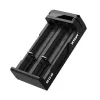 Baterijų įkroviklis XTAR SC2 Li-ion 18650 USB-C 2 lizdai, USB-C maitinimas, LED indikatoriai, juodas