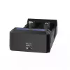 Baterijų įkroviklis XTAR SC2 Li-ion 18650 USB-C 2 lizdai, USB-C maitinimas, LED indikatoriai, juodas