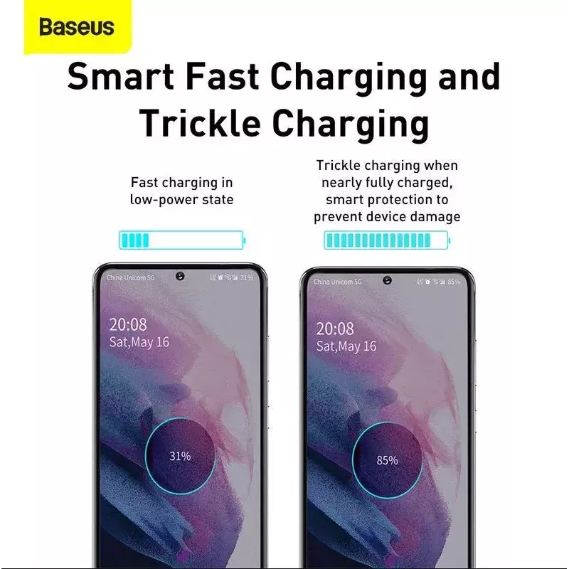 Baseus Super Si Quick Charger 1C TZCCSUP-L01 sieninis įkroviklis, 25W, USB-C PD, su 1 m USB-C kabeliu, juodas