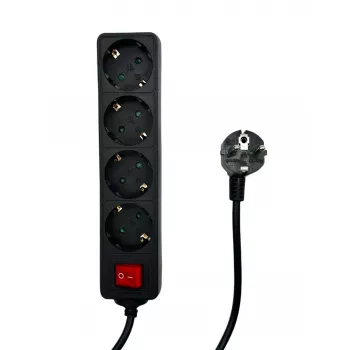 Microconnect MC-GRU0045BS ilgintuvas 5 m 4 kištukiniai lizdai Juoda