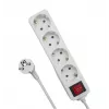 MicroConnect MC-GRU0045WS ilginimo laidas 5 m 4 Schuko lizdai Baltas