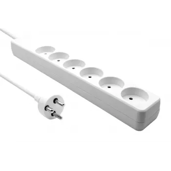 Microconnect MC-GRU0603DKW ilgintuvas 3 m 6 kištukinių lizdų Baltas