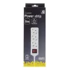 Microconnect GRU0035WS ilginimo laidas 5 m 3 kištukiniai lizdai Baltas