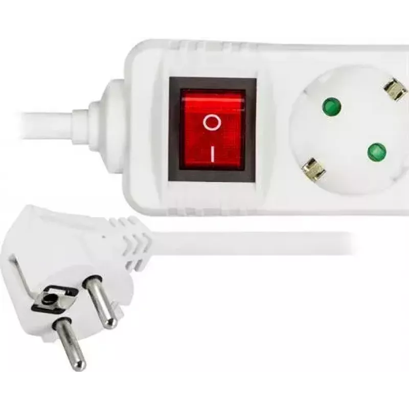 Microconnect GRU0035WS ilginimo laidas 5 m 3 kištukiniai lizdai Baltas