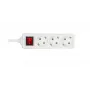 Microconnect GRU0035WS ilginimo laidas 5 m 3 kištukiniai lizdai Baltas