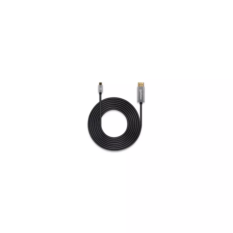 Manhattan USB-C į DisplayPort 1.4 laidas, 8K@60Hz, 3m, Vyriškas į Vyrišką, Ne dvikryptis, Juodas, Trejų metų garantija