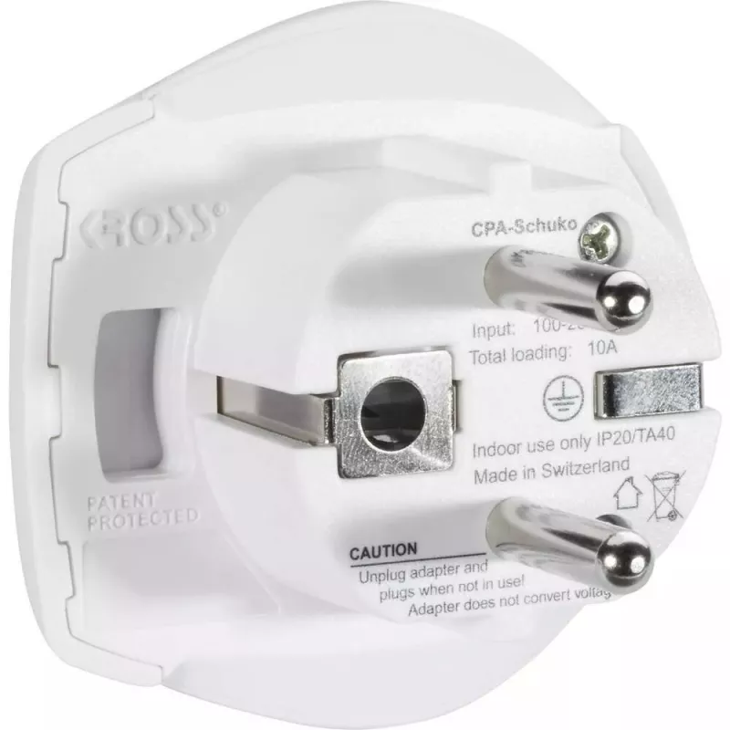 Maitinimo adapteris kištukui Skross 1.500211 Universal Type C baltas