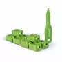 SFP prievadų blokatorių rinkinys Lindy SFP Port Locks Green 10 vnt. + 1 raktas, suderinamas su SFP, 20×74.5×5.9 mm