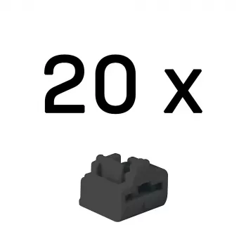 Lindo RJ-45 prievado blokatorius (20 vnt.) – juodas, ABS, 20×74.5×5.9 mm