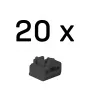 Lindy RJ45 lizdų blokatoriai, juodi, 20 vnt.