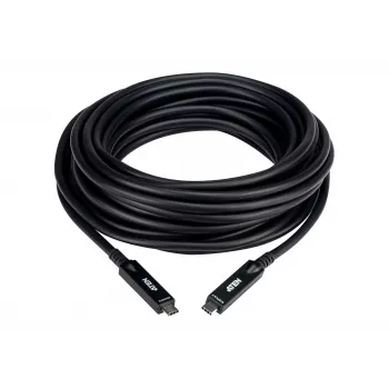 Aktyvus optinis USB-C kabelis ATEN UE3410F-AT, 10 m, USB-C į USB-C, 10 Gbit/s, juodas