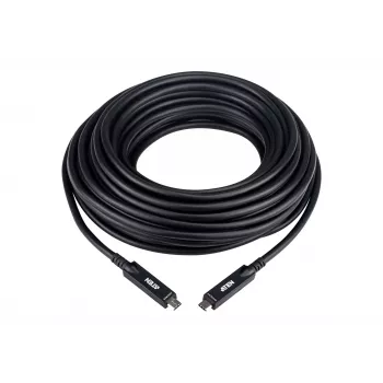 USB-C aktyvus optinis kabelis 15 m ATEN UE3415F — USB-C į USB-C, 15 Gbit/s, juodas