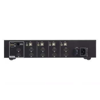 ATEN 4 prievadų USB HDMI dviejų monitorių saugus KVM jungiklis 4K Ultra HD