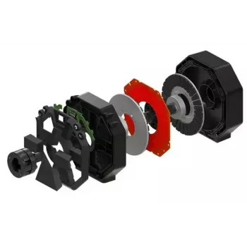 Vairas ir pedalai Thrustmaster T598X juodai raudonas USB laidinis analoginis/digitalinis PC PlayStation 4 PlayStation 5 metalinis korpusas