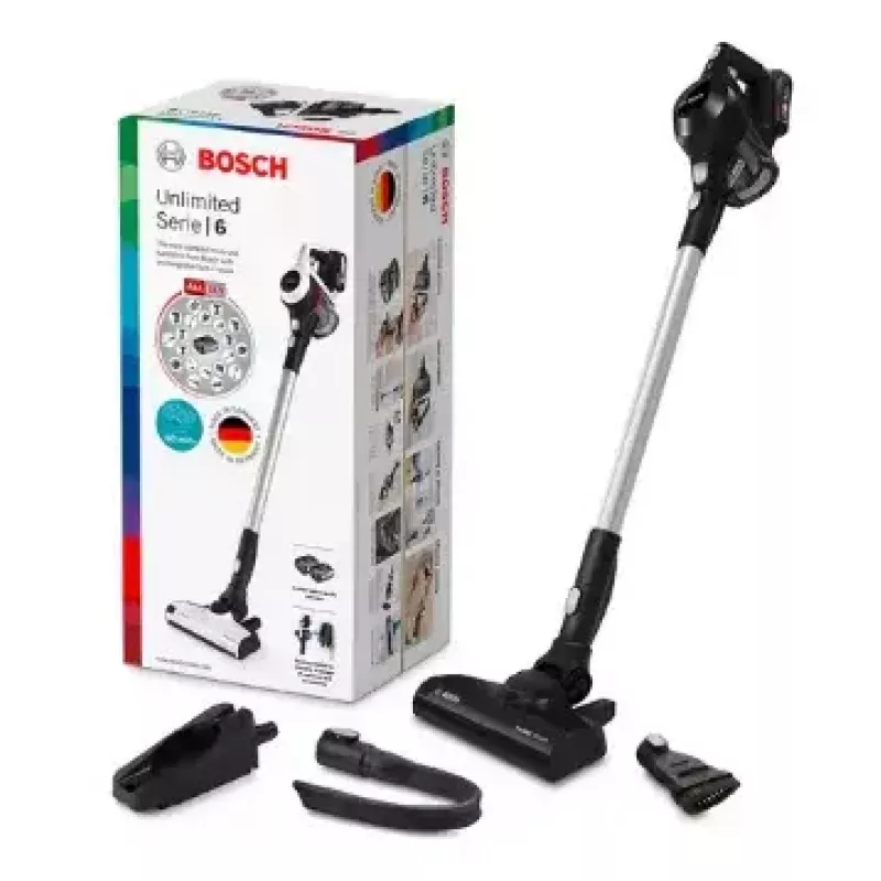 Bosch Serie 6 BBS611BSC belaidis 2 viename lazdinis siurblys / elektrinis šluota, sausas valymas, be maišelio, juoda, 2,5 Ah