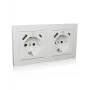 ICY BOX IB-MPS4200W-PD kištukinis lizdas F tipas + USB A + USB C baltas