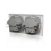 ICY BOX IB-MPS4200W-PD kištukinis lizdas F tipas + USB A + USB C baltas
