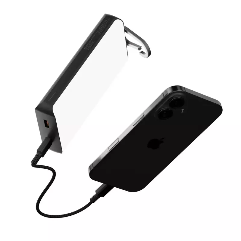 Power bank Xtorm XG2S101 — 10000 mAh LiPo, 30 W, USB‑C + USB‑A, pilka/juoda/oranžinė