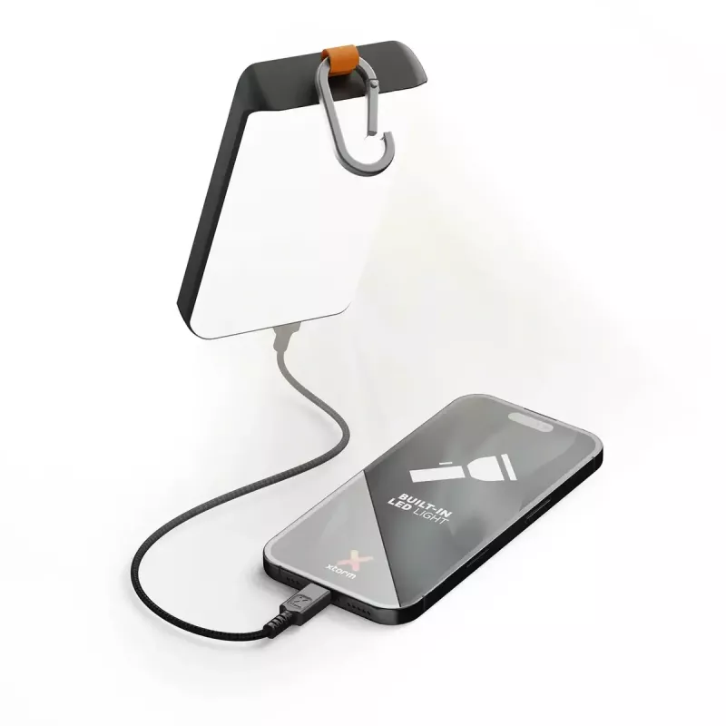 Power bank Xtorm XG2S101 — 10000 mAh LiPo, 30 W, USB‑C + USB‑A, pilka/juoda/oranžinė