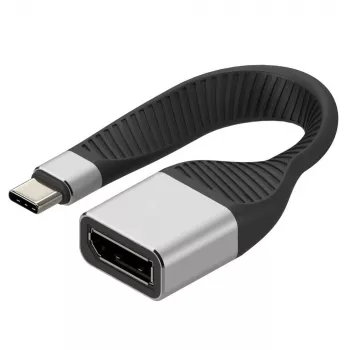 Techly ICOC-USBC-DP12 vaizdo kabelio adapteris 0,131 m USB Type-C – DisplayPort juodas