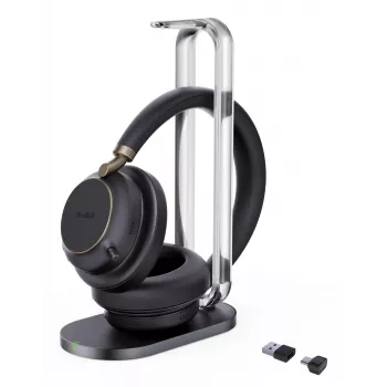 Yealink BH76 Plus su įkrovimo stotele, UC, juoda, USB-C/A, ausinės