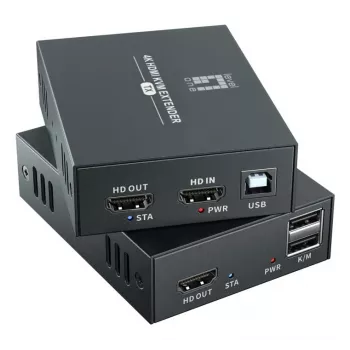 AV siųstuvas-imtuvas LEVELONE HVE-8111, 3840x2160, Cat6, USB-A/USB-B, DC 12V (2 vnt.)