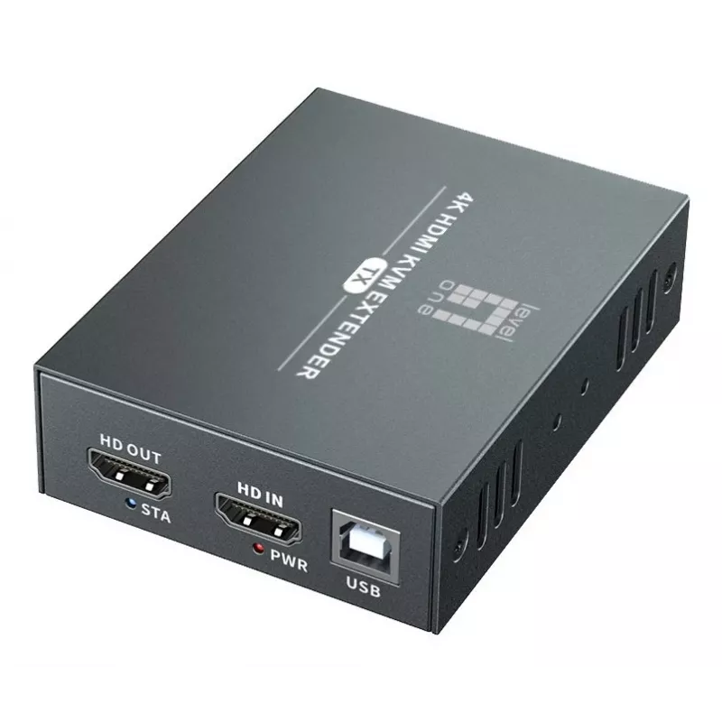 AV siųstuvas-imtuvas LEVELONE HVE-8111, 3840x2160, Cat6, USB-A/USB-B, DC 12V (2 vnt.)
