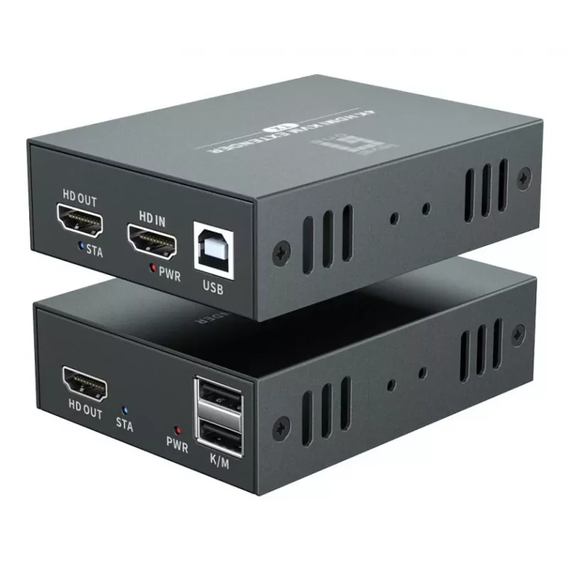 AV siųstuvas-imtuvas LEVELONE HVE-8111, 3840x2160, Cat6, USB-A/USB-B, DC 12V (2 vnt.)