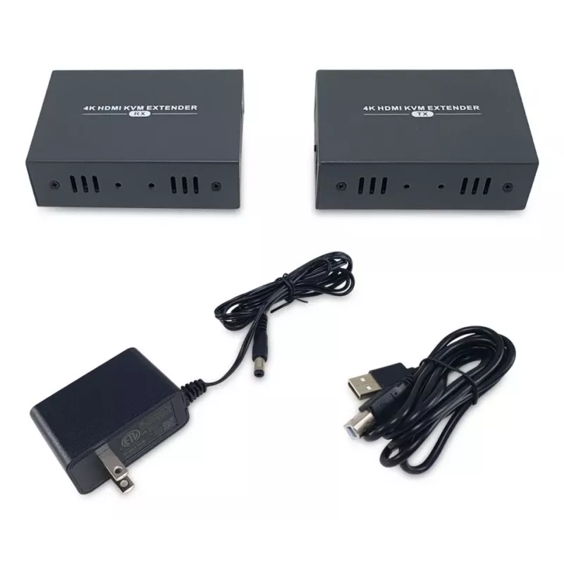 AV siųstuvas-imtuvas LEVELONE HVE-8111, 3840x2160, Cat6, USB-A/USB-B, DC 12V (2 vnt.)