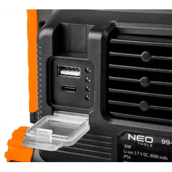 Nešiojamas LED prožektorius NEO tools 99-064, 3000 lm, 180 mm, 880 g