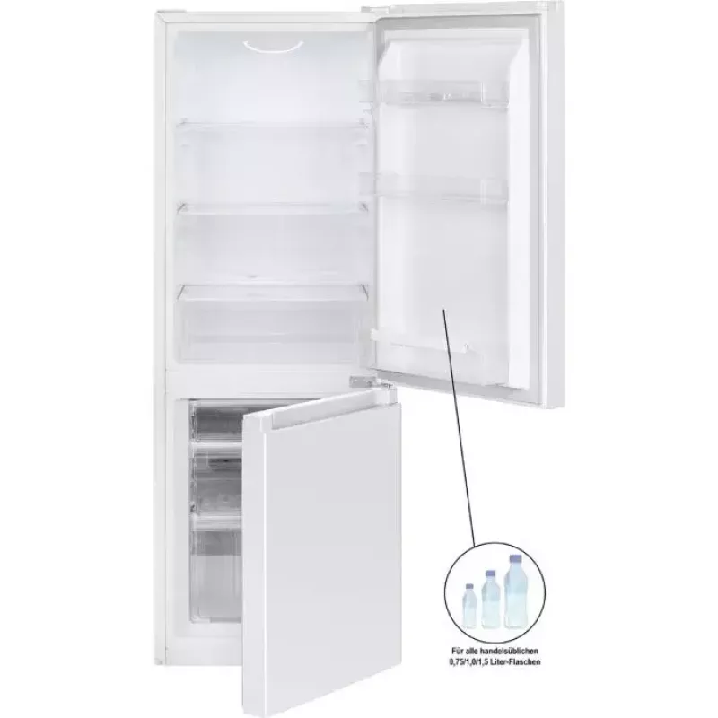 Laisvai pastatomas šaldytuvas BOMANN KG 320.2 – 165 L bendras (šaldytuvas 122 L, šaldiklis 43 L), E klasė, 143 cm, baltas
