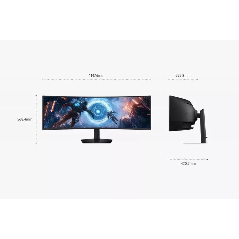 Samsung S49FG912EU monitorius 124,5 cm (49 colių) 5120 x 1440 Dual QHD LCD juodas