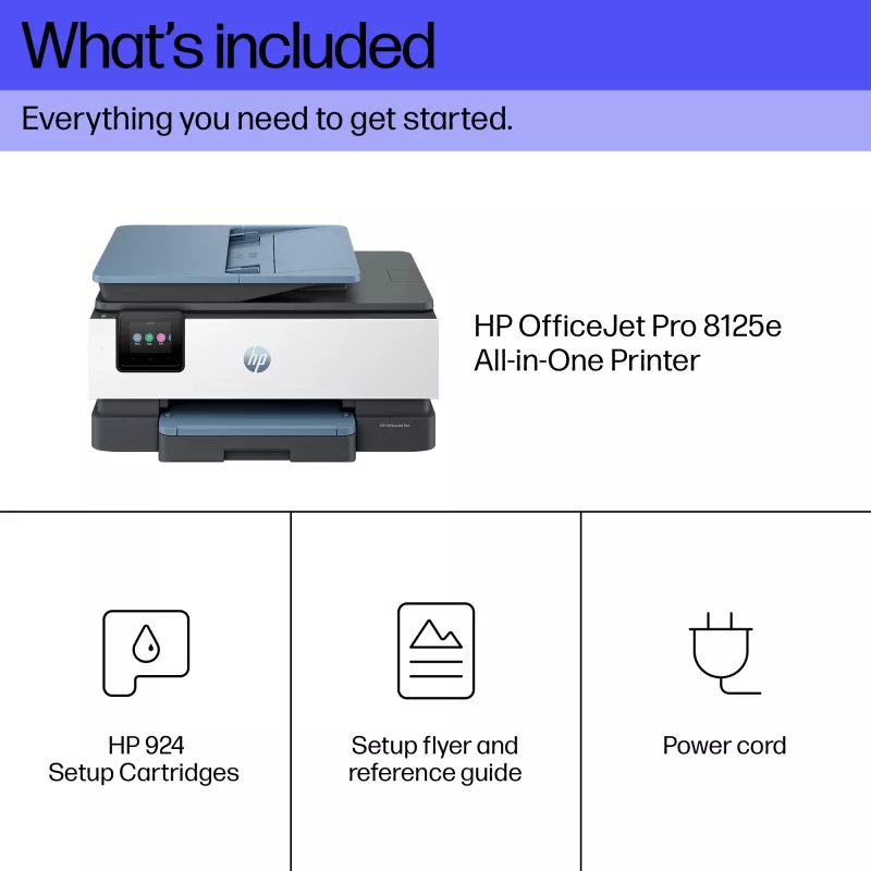 HP OfficeJet Pro 8125e belaidis daugiafunkcis spalvotas spausdintuvas, Instant Ink, dvipusis spausdinimas