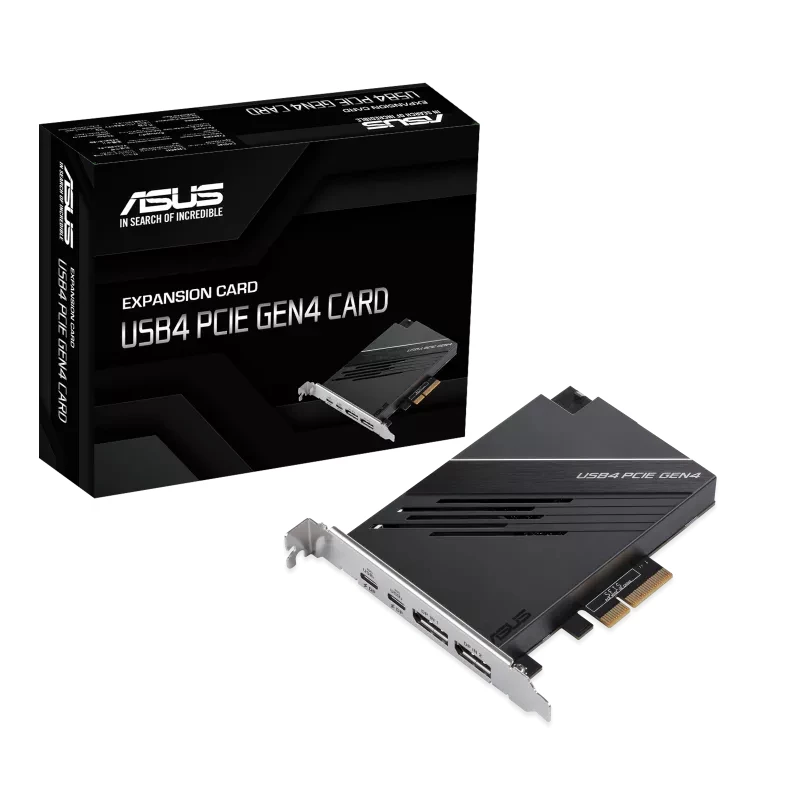 ASUS USB4 PCIe Gen4 kortelė – sąsajos / adapterio plokštė su vidiniu DisplayPort ir USB Type-C