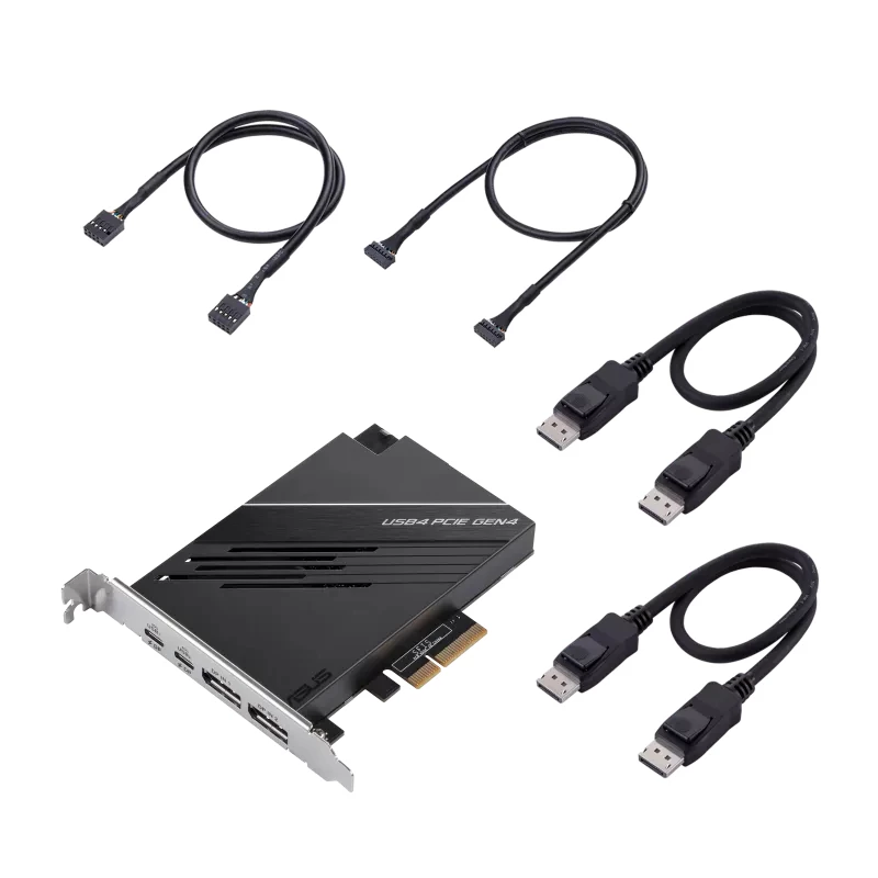 ASUS USB4 PCIe Gen4 kortelė – sąsajos / adapterio plokštė su vidiniu DisplayPort ir USB Type-C