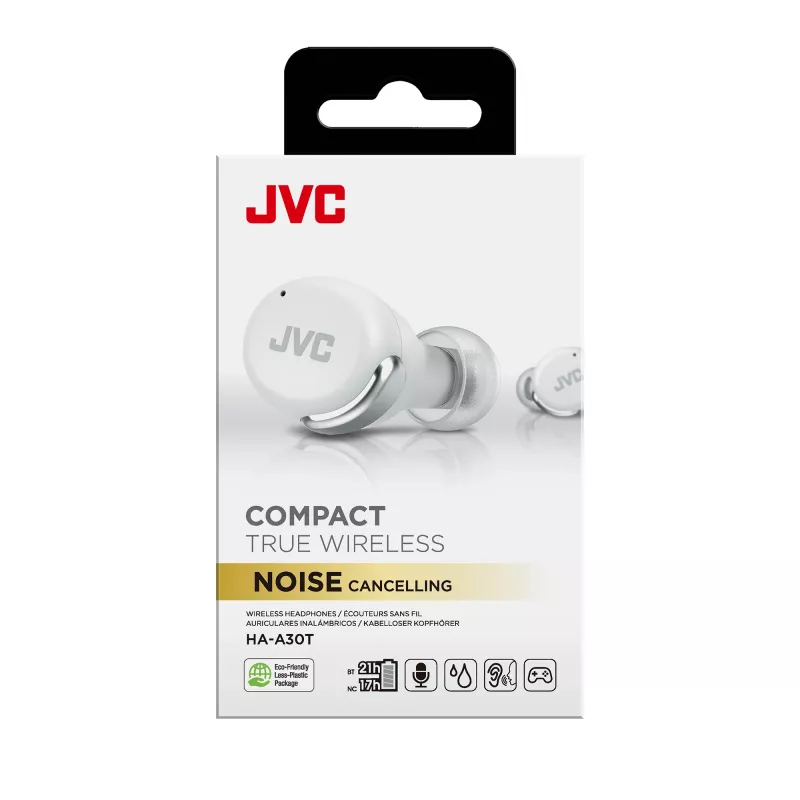 Ausinės JVC Active Noise Cancelling TWS Baltos