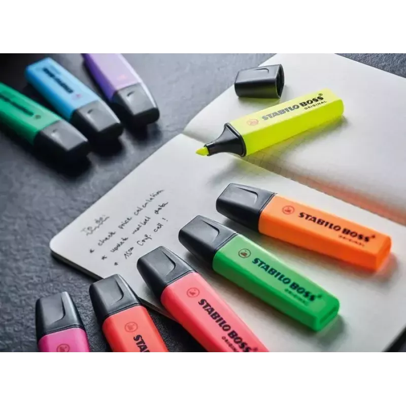 Marker STABILO BOSS ORIGINAL Chisel tip Rožinė
