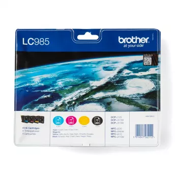 Originalus Brother LC985VALBPDR rašalo kasetės 4 vnt. Juoda, Žydra, Purpurinė, Geltona